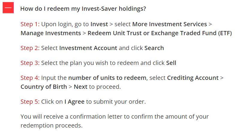 how to sell dbs invest saver