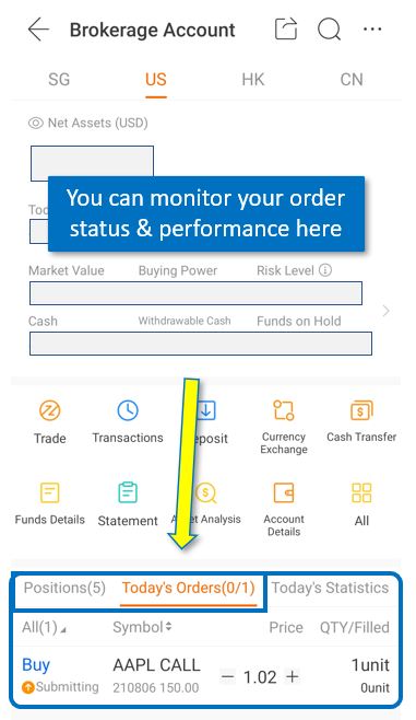 How to trade option on Moomoo mobile