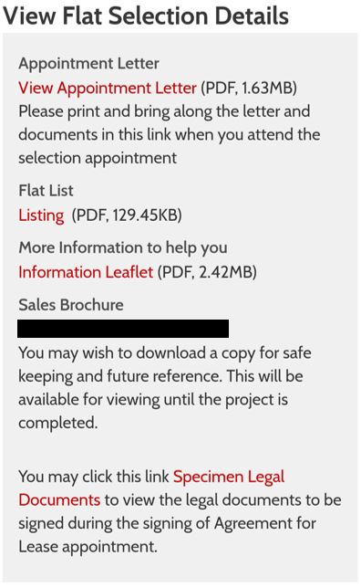 BTO unit selection - 2. flat selection details