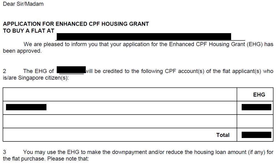 EHG Approval in approval letter