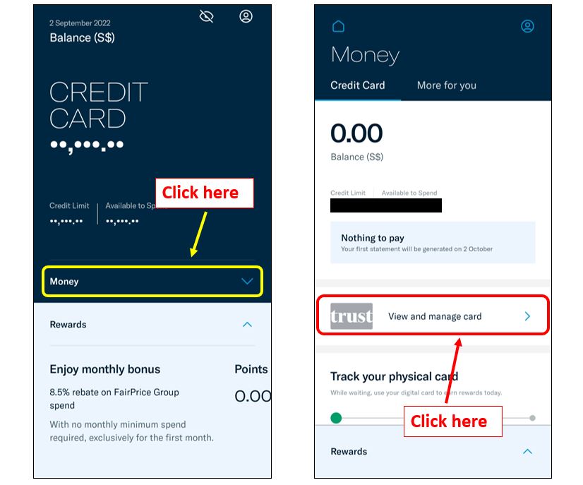 Trust Bank - Viewing Your Card Details
