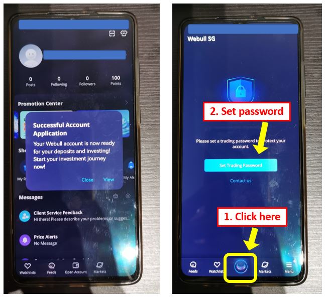 Webull - Account Approved and Set Password